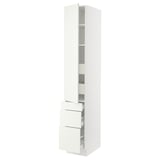 SEKTION / MAXIMERA High cab w door/3 fronts/5 drawers, white/Vallstena white, 15x24x90 "