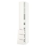 SEKTION / MAXIMERA High cab w door/3 fronts/5 drawers, white/Veddinge white, 15x24x90 "