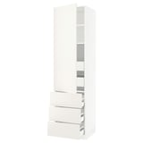 SEKTION / MAXIMERA High cab w door/3 fronts/5 drawers, white/Veddinge white, 24x24x90 "