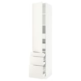 SEKTION / MAXIMERA High cab w door/3 fronts/5 drawers, white/Veddinge white, 18x24x90 "
