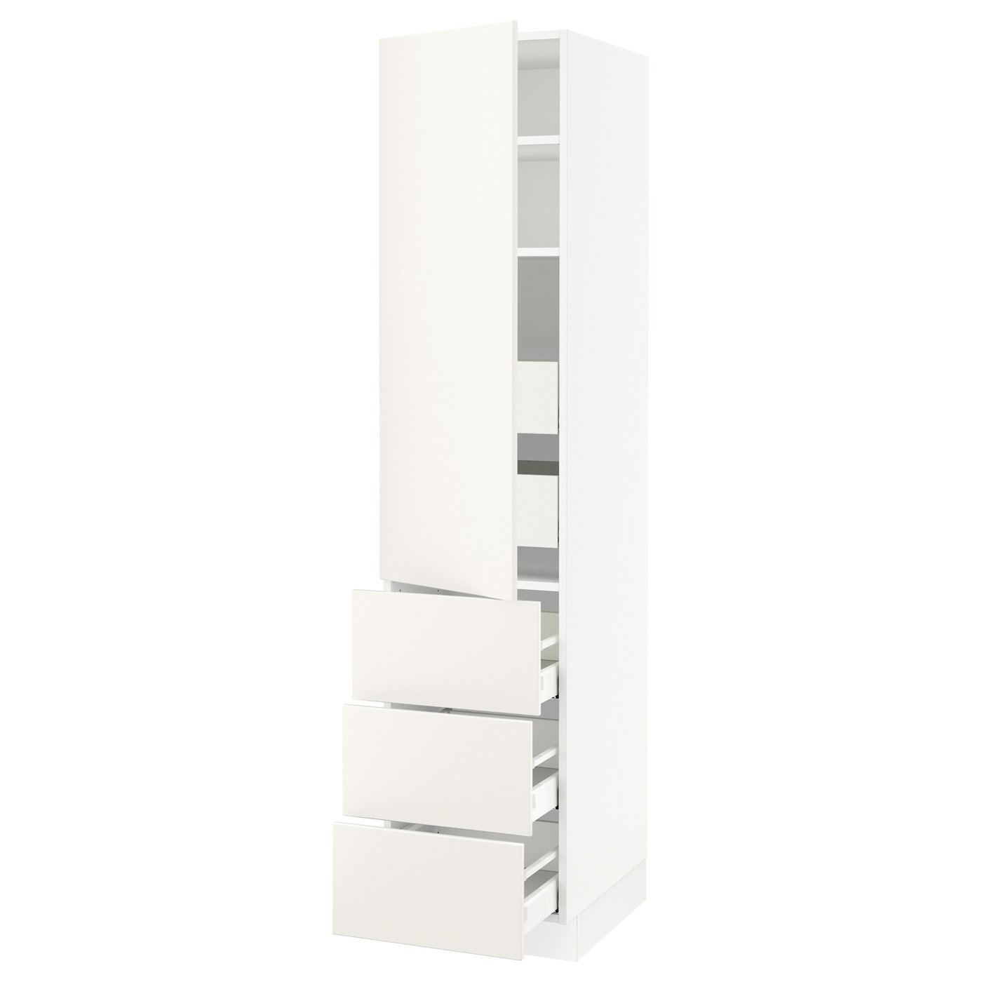 SEKTION / MAXIMERA high cab w door/3 fronts/5 drawers, white