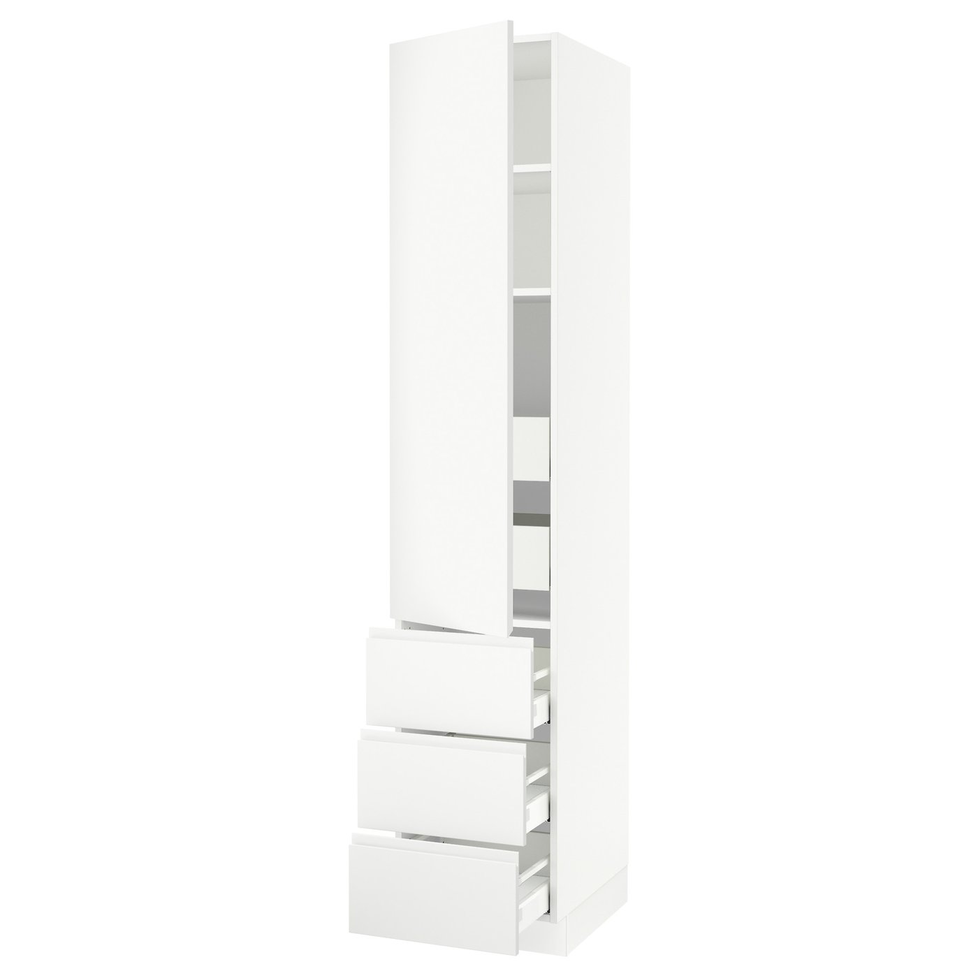 SEKTION / MAXIMERA high cab w door/3 fronts/5 drawers, white