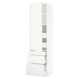 SEKTION / MAXIMERA High cab w door/3 fronts/5 drawers, white/Voxtorp matte white, 24x24x90 "
