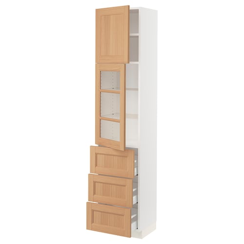 Ikea SEKTION kitchen cabinet in oak and white.