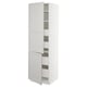 A white SEKTION kitchen cabinet with a classic design. It has two doors and adjustable shelves, with a door damper for smooth closure.