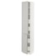 White SEKTION kitchen cabinet with adjustable shelves and drawers.