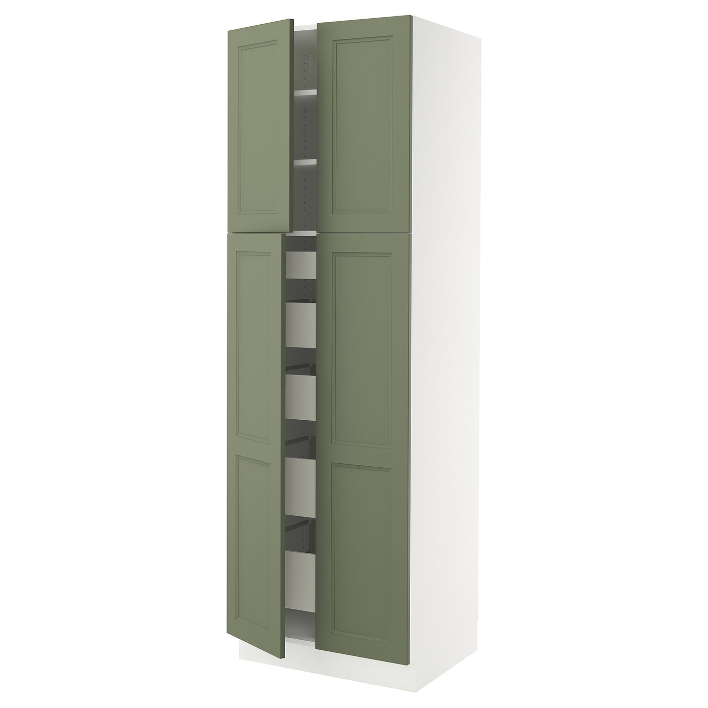 SEKTION / MAXIMERA high cabinet w 4 doors/5 drawers, white/Axstad