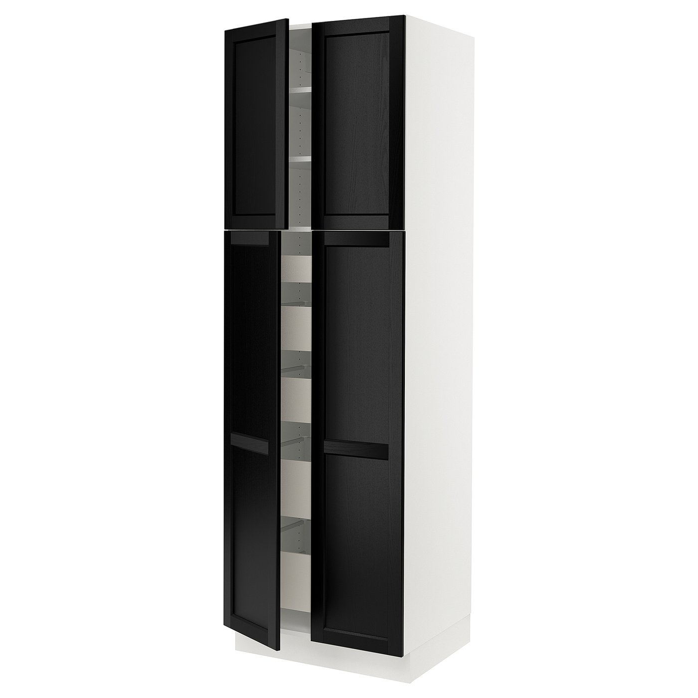 SEKTION / MAXIMERA high cabinet w 4 doors/5 drawers, white