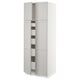 SEKTION / MAXIMERA High cabinet w 4 doors/5 drawers, white/Lerhyttan light gray, 30x24x80 "