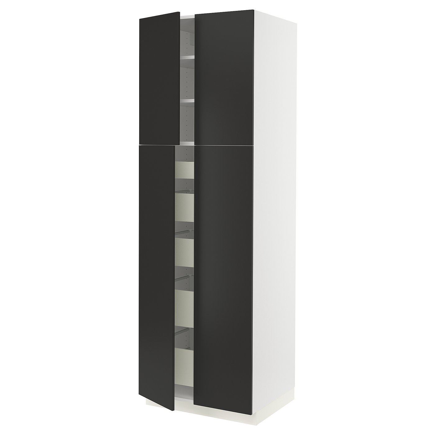 【sho i】IKEA キャビネット SEKTION / MAXIMERA high cabinet w 4 doors/5 drawers, white/Nickebo