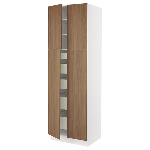 White base brown door SEKTION cabinet open