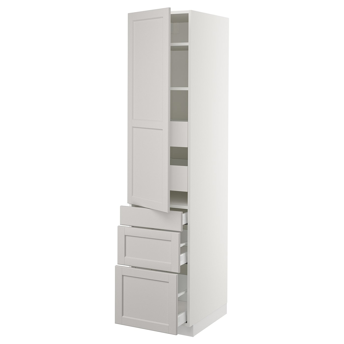 SEKTION / MAXIMERA high cabinet w/door & 5 drawers, white