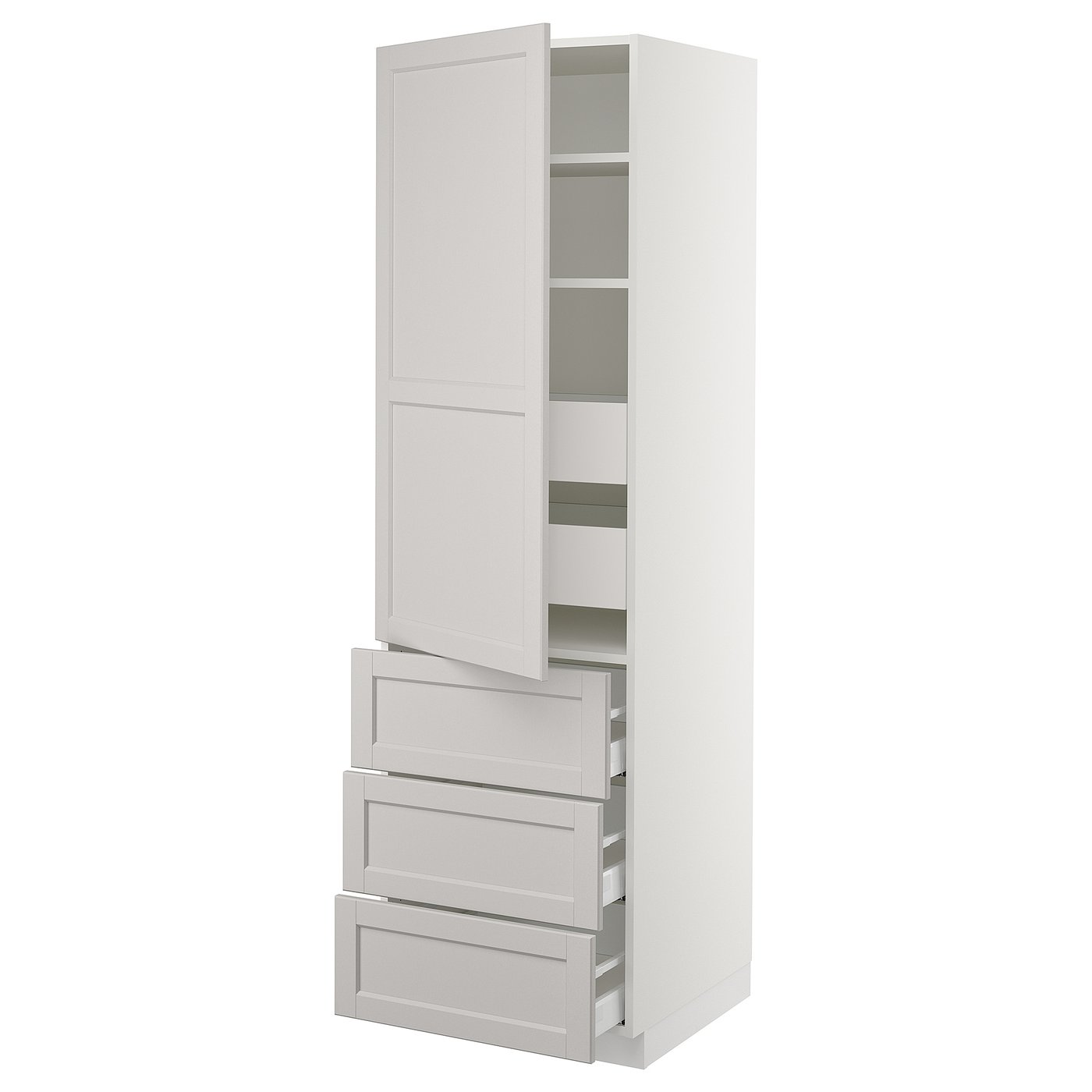 SEKTION / MAXIMERA high cabinet w/door & 5 drawers, white