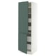 SEKTION / MAXIMERA High cb w 2 doors/shelves/4 drawers, white/Aspudden dark gray-green, 24x24x80 "