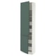 SEKTION / MAXIMERA High cb w 2 doors/shelves/4 drawers, white/Aspudden dark gray-green, 24x15x90 "
