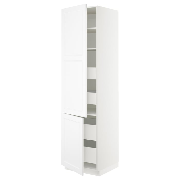 SEKTION / MAXIMERA high cb w 2 doors/shelves/4 drawers, white/Axstad