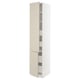 SEKTION / MAXIMERA High cb w 2 doors/shelves/4 drawers, white/Havstorp beige, 18x24x90 "