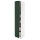 SEKTION / MAXIMERA High cb w 2 doors/shelves/4 drawers, white/Havstorp deep green, 18x24x90 "
