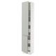SEKTION / MAXIMERA High cb w 2 doors/shelves/4 drawers, white/Havstorp light gray, 18x15x90 "