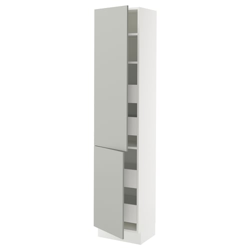 SEKTION kitchen cabinet, light grey, rectangular, sleek design with adjustable shelves.