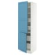 SEKTION / MAXIMERA High cb w 2 doors/shelves/4 drawers, white/Lerhyttan blue, 24x24x80 "