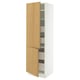 SEKTION / MAXIMERA High cb w 2 doors/shelves/4 drawers, white/Sinarp oak veneer, 24x24x80 "