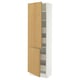 SEKTION / MAXIMERA High cb w 2 doors/shelves/4 drawers, white/Sinarp oak veneer, 24x15x80 "