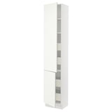 SEKTION / MAXIMERA High cb w 2 doors/shelves/4 drawers, white/Vallstena white, 18x15x90 "