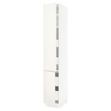 SEKTION / MAXIMERA High cb w 2 doors/shelves/4 drawers, white/Veddinge white, 15x24x90 "