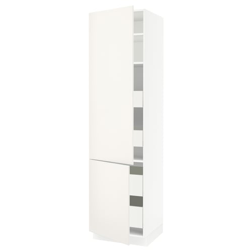 SEKTION kitchen cabinet, white. Tall, square, modern design with adjustable shelves.