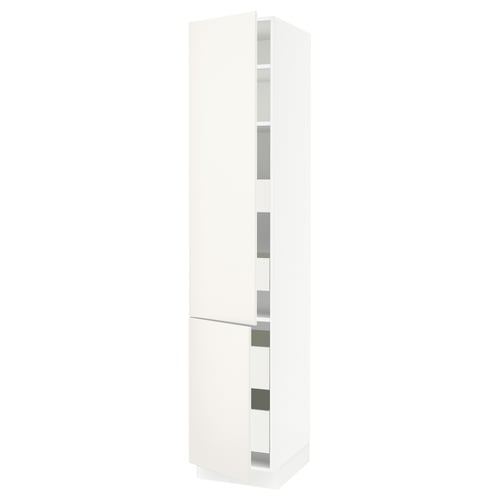 SEKTION white kitchen cabinet, sleek design, adjustable shelves.