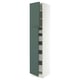 SEKTION / MAXIMERA High cb w 2 doors/shelves/5 drawers, white/Aspudden dark gray-green, 18x24x90 "