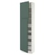 SEKTION / MAXIMERA High cb w 2 doors/shelves/5 drawers, white/Aspudden dark gray-green, 24x15x90 "