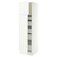 SEKTION / MAXIMERA High cb w 2 doors/shelves/5 drawers, white/Aspudden matte white, 24x24x80 "