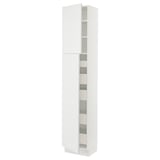 SEKTION / MAXIMERA High cb w 2 doors/shelves/5 drawers, white/Axstad matte white, 18x15x90 "