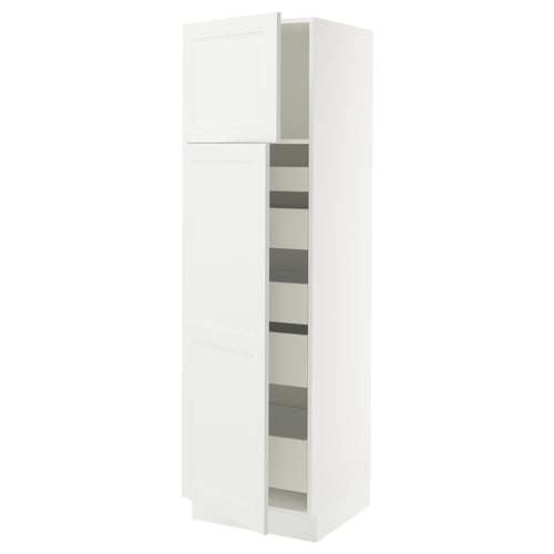 Ikea SEKTION white kitchen cabinet with adjustable shelves and soft-close hinges.