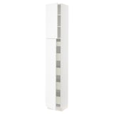 SEKTION / MAXIMERA High cb w 2 doors/shelves/5 drawers, white Enköping/white wood effect, 15x15x90 "