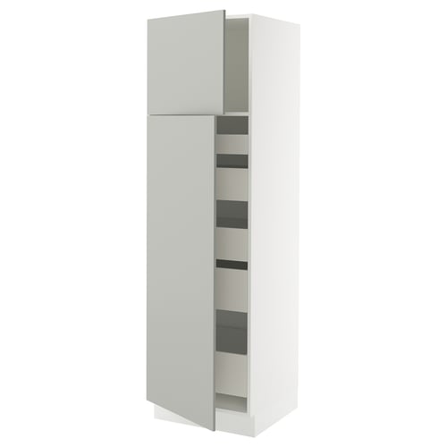 SEKTION kitchen cabinet, light grey, modern design, adjustable shelves, soft-close door.