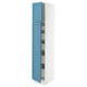 SEKTION / MAXIMERA High cb w 2 doors/shelves/5 drawers, white/Lerhyttan blue, 15x24x80 "