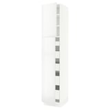 SEKTION / MAXIMERA High cb w 2 doors/shelves/5 drawers, white/Ringhult white, 18x24x90 "