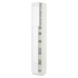SEKTION / MAXIMERA High cb w 2 doors/shelves/5 drawers, white/Ringhult white, 15x15x90 "