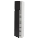 SEKTION / MAXIMERA High cb w 2 doors/shelves/5 drawers, white/Upplöv matte anthracite, 18x15x80 "