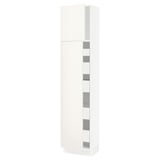 SEKTION / MAXIMERA High cb w 2 doors/shelves/5 drawers, white/Veddinge white, 18x15x80 "