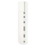SEKTION / MAXIMERA High cb w 2 doors/shelves/5 drawers, white/Veddinge white, 15x15x80 "