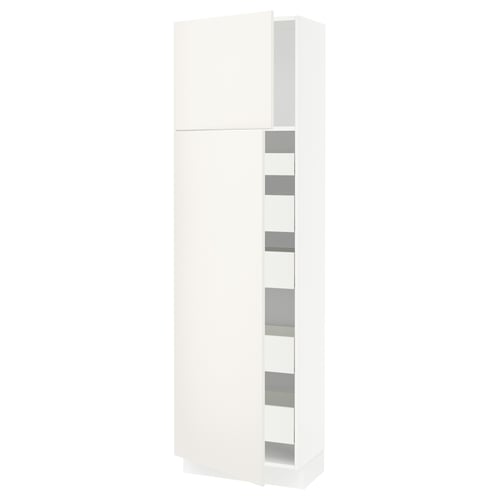 A white SEKTION kitchen cabinet with smooth, modern lines and minimalist design.