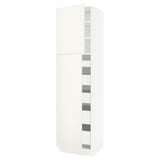 SEKTION / MAXIMERA High cb w 2 doors/shelves/5 drawers, white/Veddinge white, 24x24x90 "