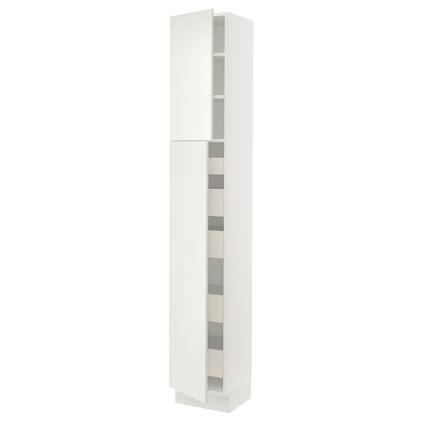SEKTION / MAXIMERA High cb w 2 doors/shelves/5 drawers, white/Veddinge white, 15x15x90 "