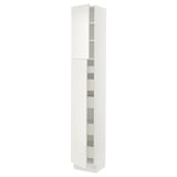 SEKTION / MAXIMERA High cb w 2 doors/shelves/5 drawers, white/Veddinge white, 15x15x90 "