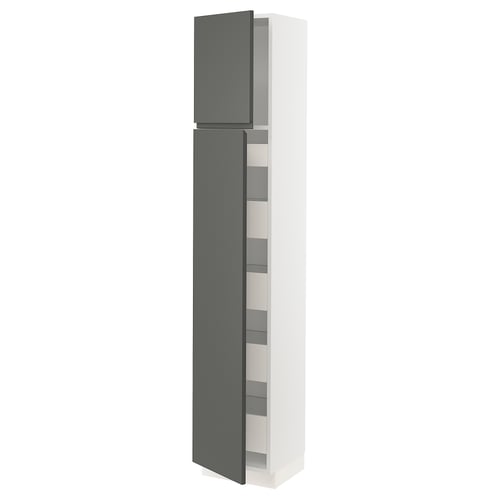 Modern grey SEKTION kitchen cabinet with integrated handles, featuring sleek design and durable frame.