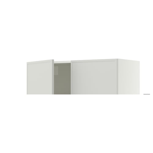 SEKTION / MAXIMERA Wall cabinet w 2 doors/2 drawers, white/Aspudden light gray, 36x15x40 "